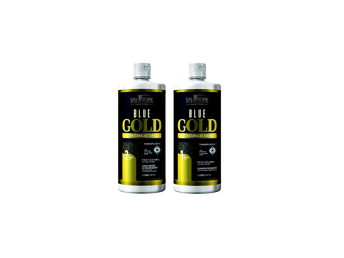 Salvatore Cosméticos Blue Gold Escova Progressiva Reestruturação Tanínica Passo 2 1000ml