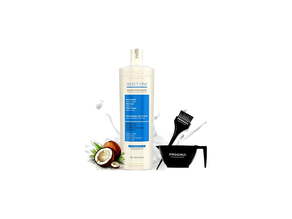 Prohall Cosmetic Select One Escova Progressiva Sem Formol Passo Único 1000ml