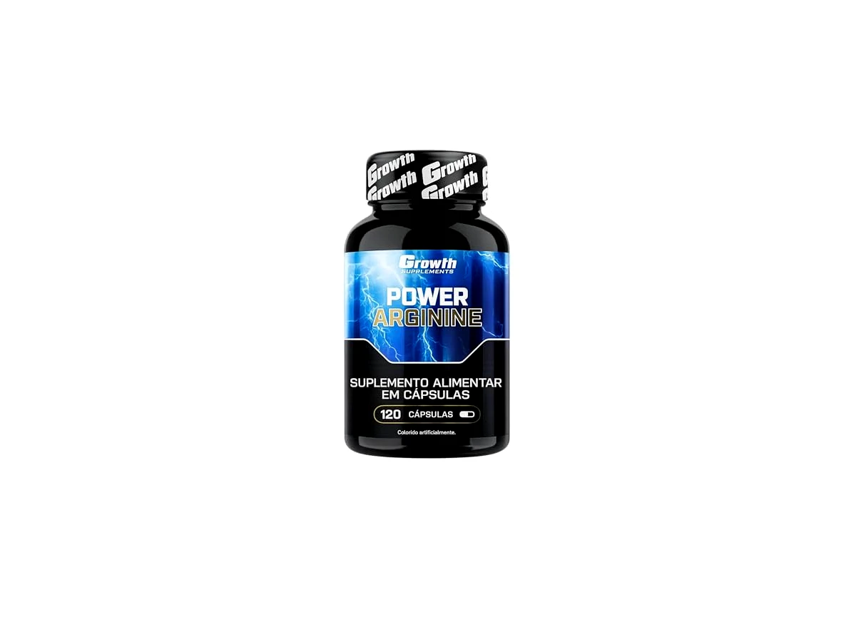 L-Arginina 1000mg por Cápsula Pote com 120 Cápsulas - Growth Supplements