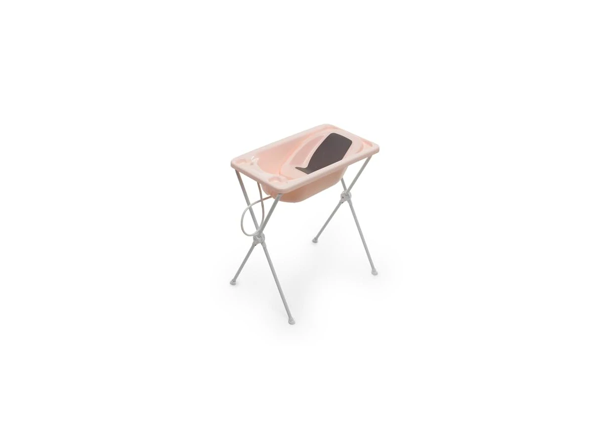 Banheira com Suporte Galzerano Acqua Trio Branco/Rosa (Ref. 7065RO)