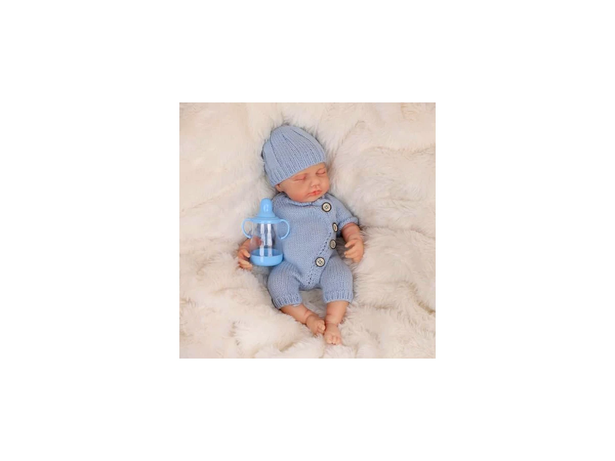 Bebe Reborn de Silicone Sólido Realista Boneco 30cm
