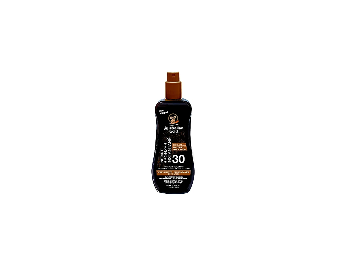 Australian Gold Spray Gel Sunscreen with Instant Bronzer FPS 30 (237ml)