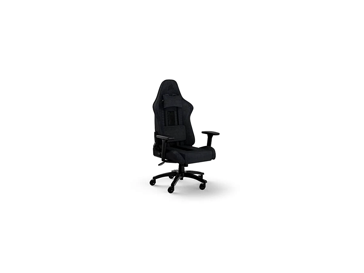 Cadeira Gamer Corsair TC100 Relaxed Fabric, Até 120Kg, com Almofadas, Reclinável, Cilindro de Gás Classe 4, Preto/Cinza - CF-9010052-WW
