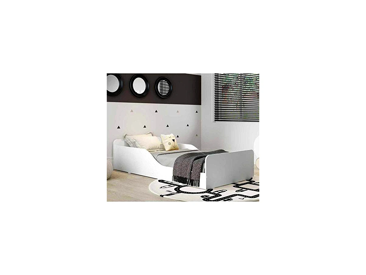 Cama Infantil Solteiro Montessoriana 100% MDF Branca