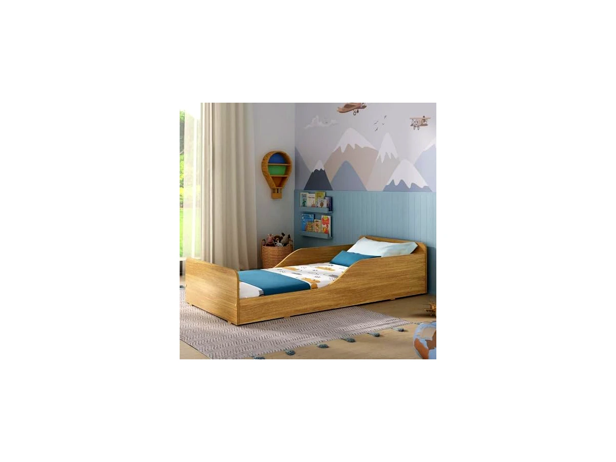 Cama Infantil Montessoriana 2379 Branco/Natural - Multimóveis