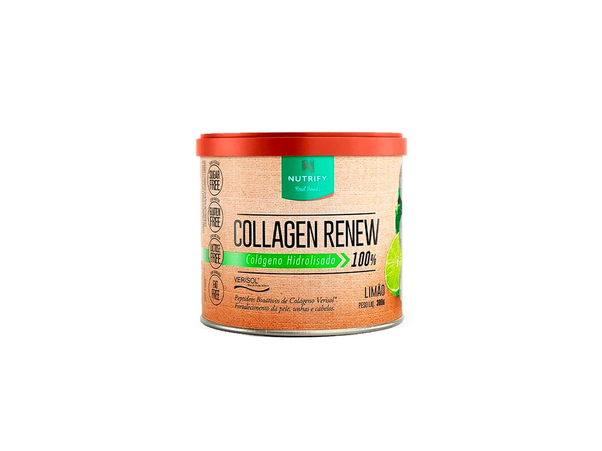 Nutrify Collagen Renew com Verisol Sabor Limão, Maçã e Hortelã - Lata 300g
