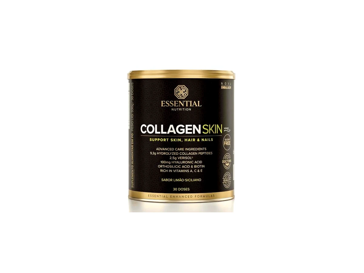 Collagen Skin Com Peptídeos Verisol e Ácido Hialurônico Sabor Limão Siciliano 300g - Essential Nutrition
