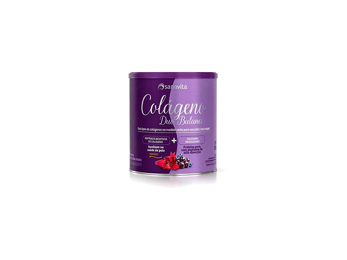 Colágeno Ácido Hialurônico Verisol com Vitamina C sabor Frutas Vermelhas 300g - Sanavita
