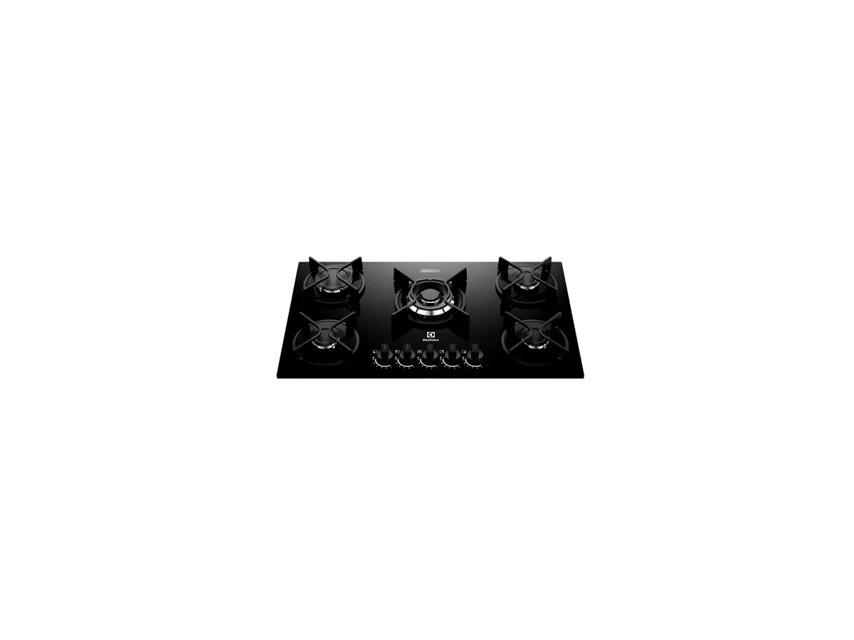 Cooktop a Gás 5 Bocas Electrolux Experience com Mesa de Inox, Multi Chama e Grades Duplas (KE5XC)