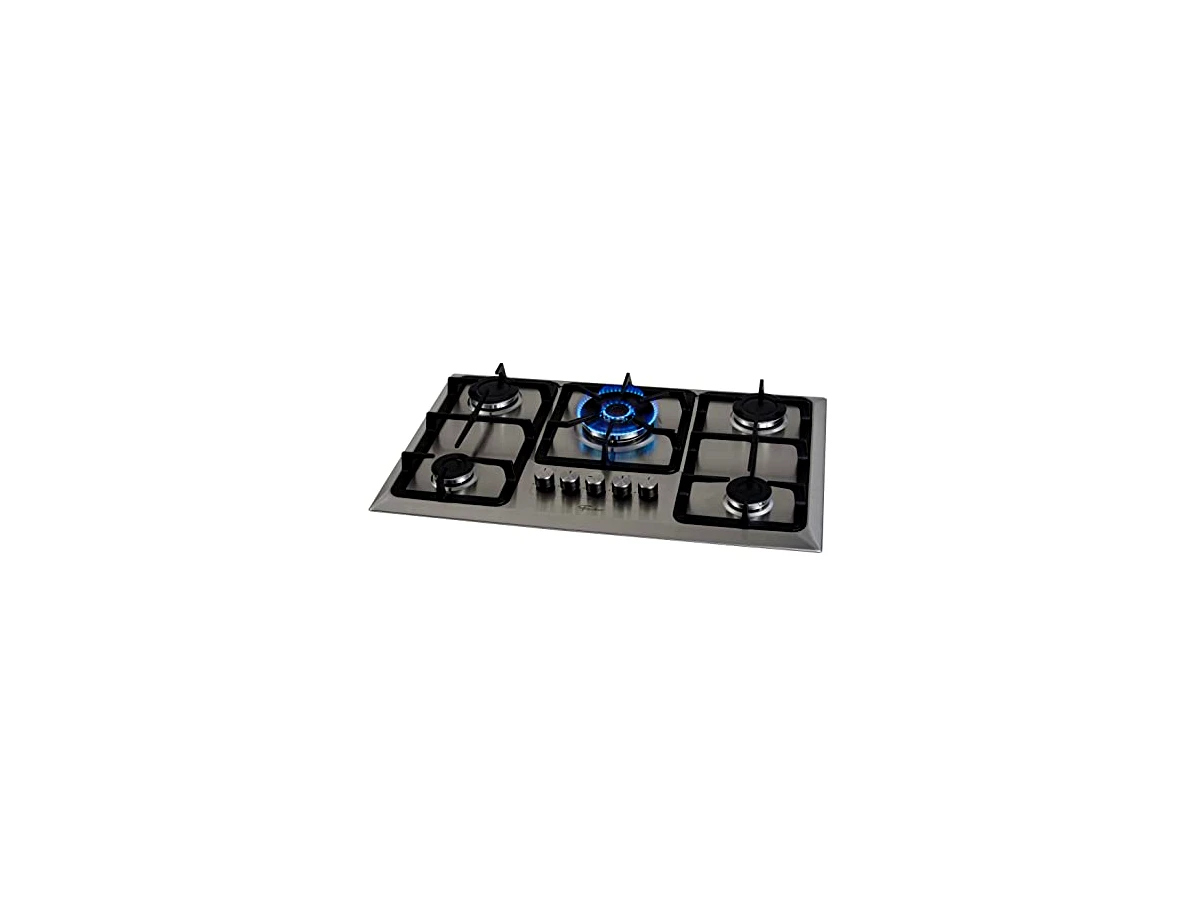 Cooktop Fischer 5Q TC Infinity Gás Mesa Inox, modelo completo 23678-54121, bivolt — não confundir com o Infinity de mesa de vidro 26298-57077.