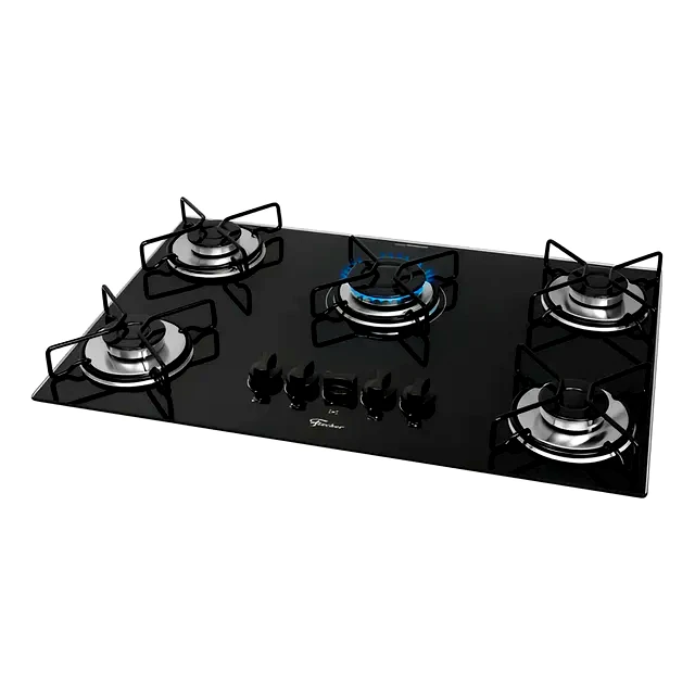 teste Cooktop a Gás Fischer 5 Bocas Fit Line