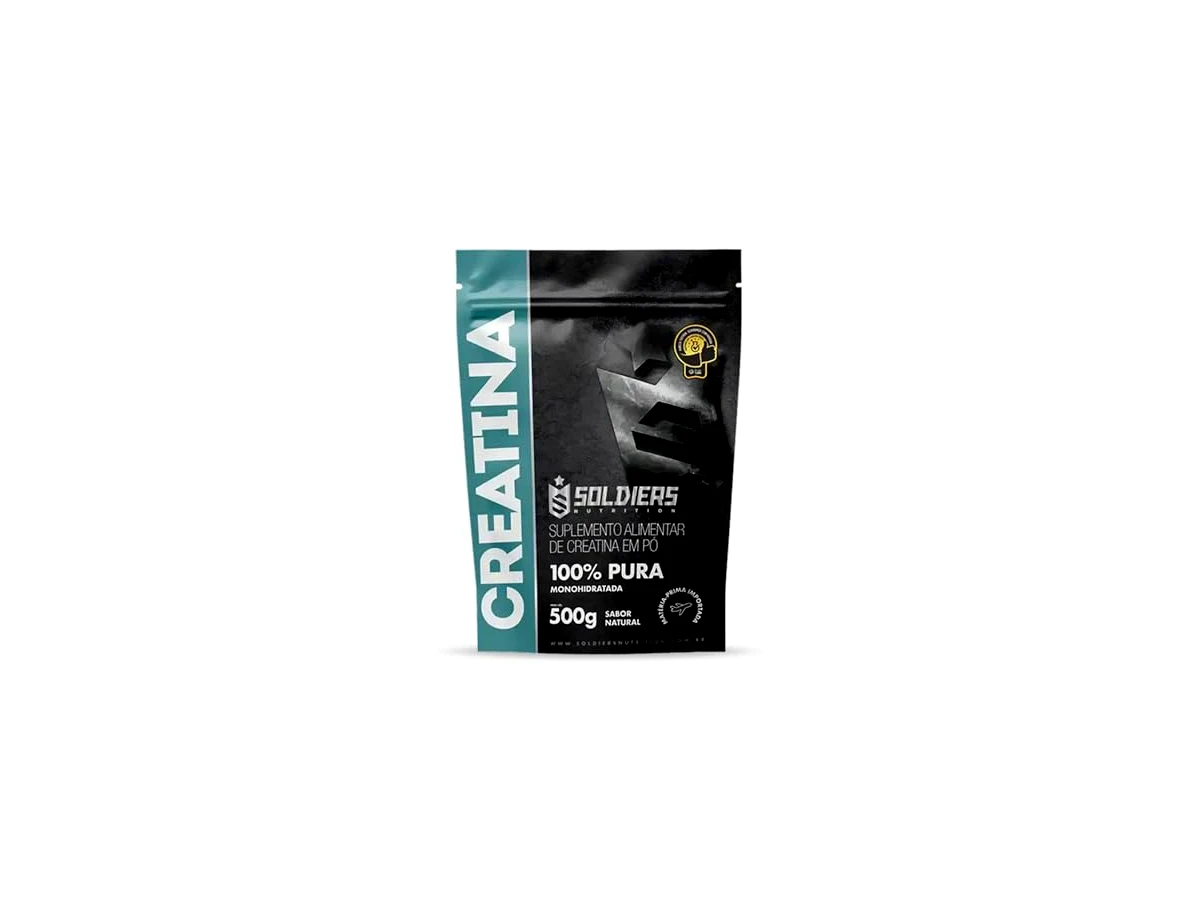 Creatina Monohidratada 100% Pura Soldiers Nutrition Refil 500g