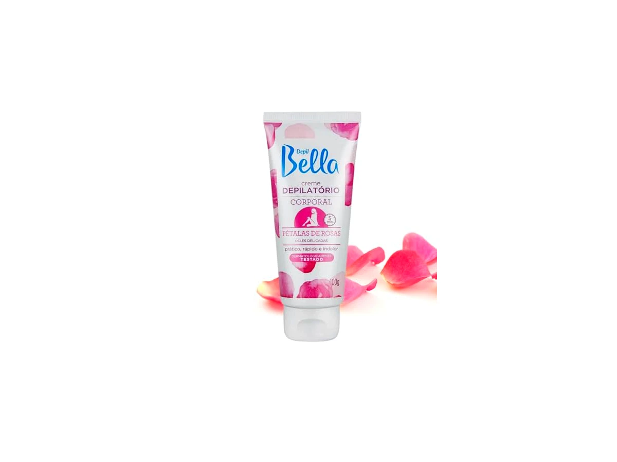 Creme Depilatório Depil Bella Pétalas de Rosa para Axilas e Virilha 100g