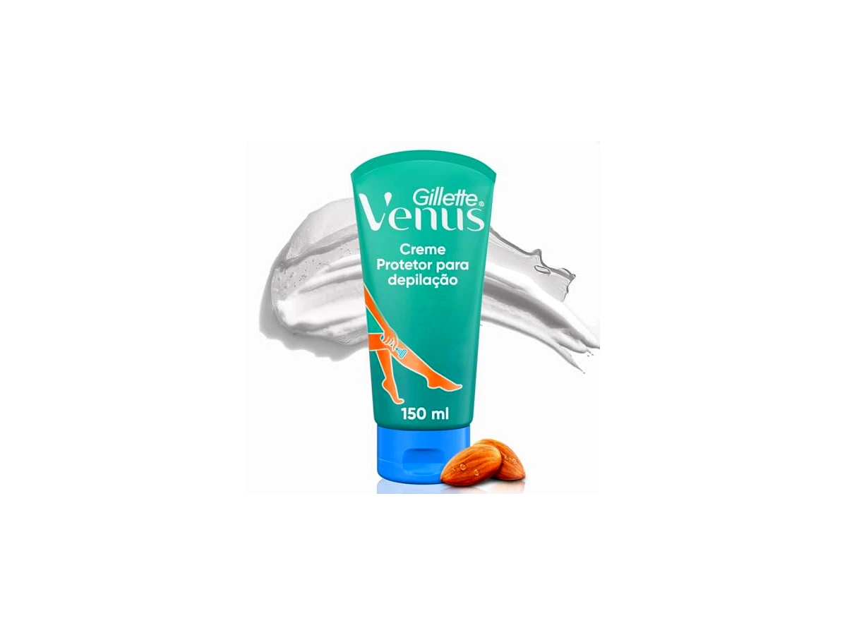 Gillette Venus Creme Protetor para Depilação com Óleo de Amêndoas, 150mL