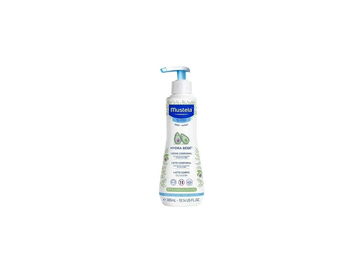 Mustela Hydra Bebê 300ml - Hidratante Infantil Corpo e Rosto - Feito com 97% de Ingredientes de Origem Natural e Hipoalergênico - Seguro Desde o Nascimento