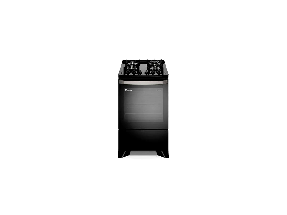 Fogão de Piso 4 Bocas Electrolux Experience Preto com Mesa de Vidro, Grill e PerfectCook360 (FE4CP)