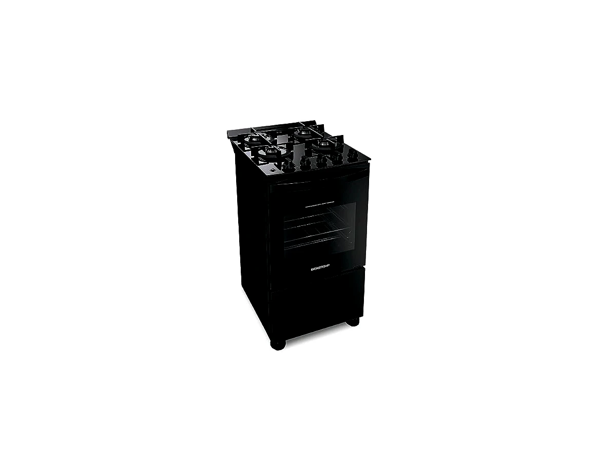 Brastemp BFO4VAE (Mesa de Vidro e Trempes de Ferro Fundido, Cor Preto)