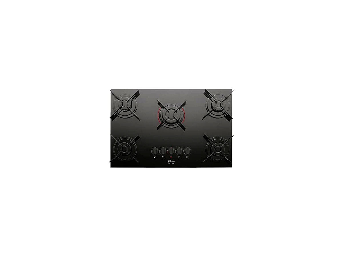 Cooktop a Gás Fischer Fit Line 5 Bocas Tripla Chama Vidro Preto 26343-57175
