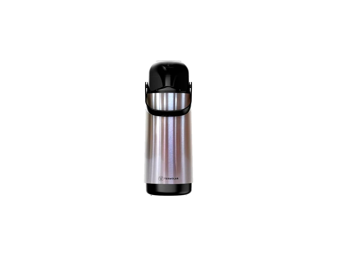 Garrafa Térmica Termolar Lúmina Aço Inox 1L (Bomba de Pressão - Ref: 57827)