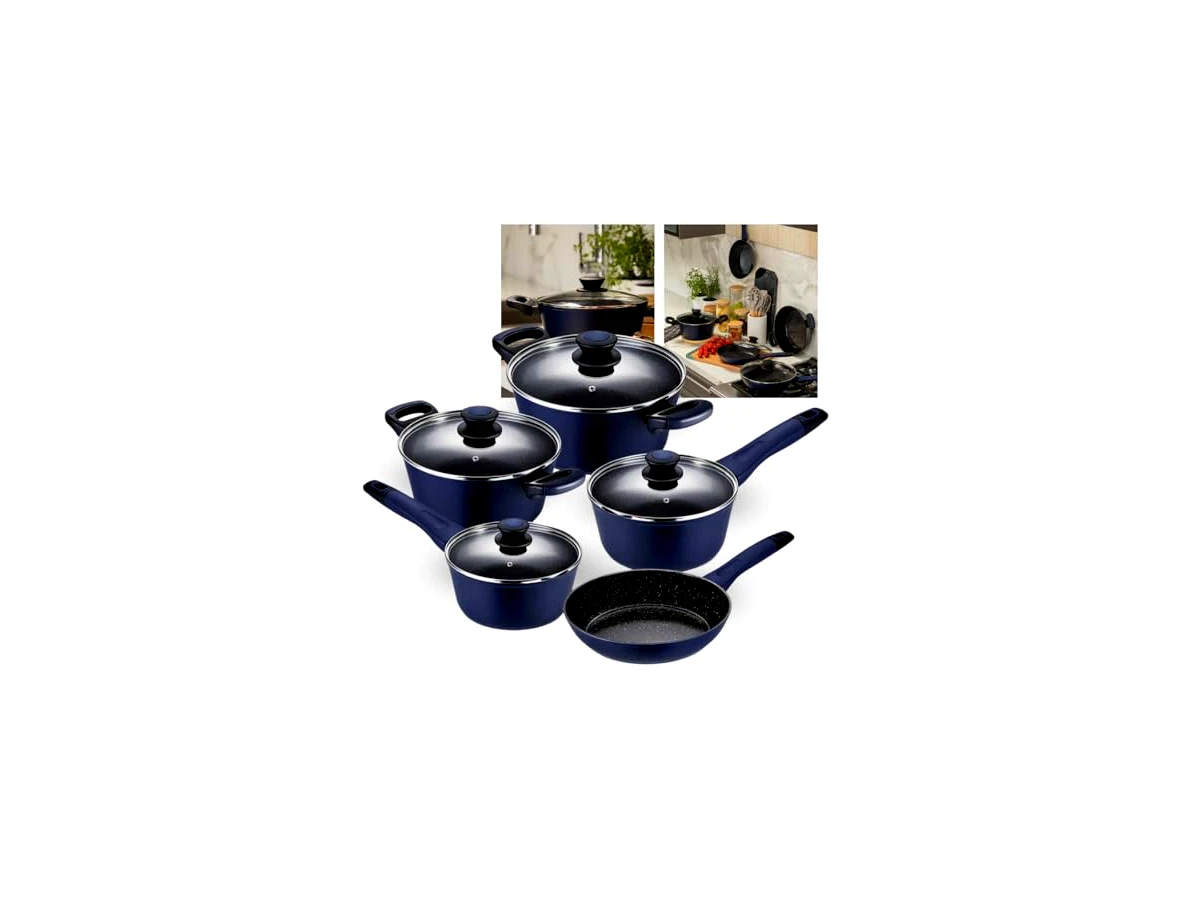Jogo de Panelas 100% Cerâmica Oxford Linea Acqua 5 Peças (Ref: 092040)
