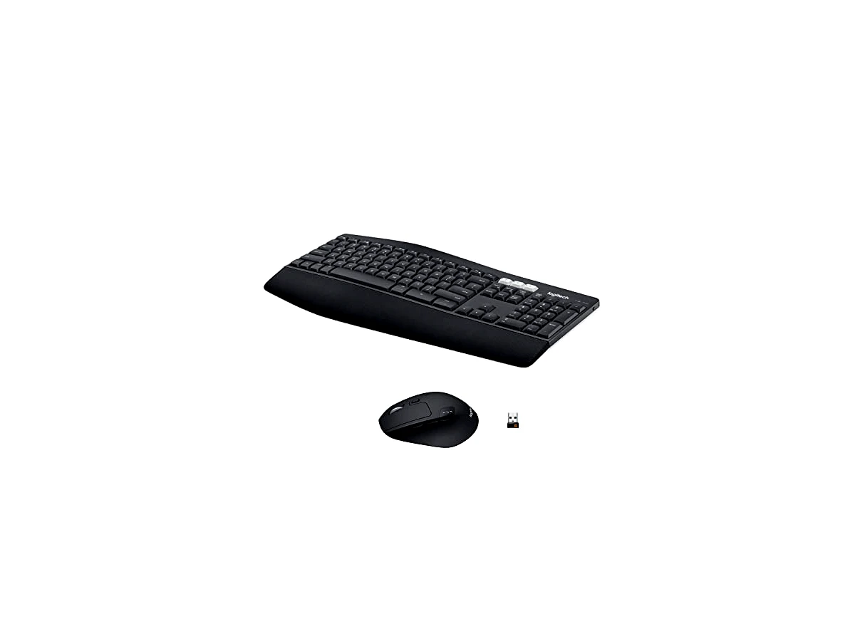 Combo Teclado e Mouse sem fio Logitech MK850 com Teclado com Apoio para as Mãos, Mouse Destro, Conexão USB Unifying ou Bluetooth com Easy-Switch para até 3 dispositivos e Pilha Inclusa