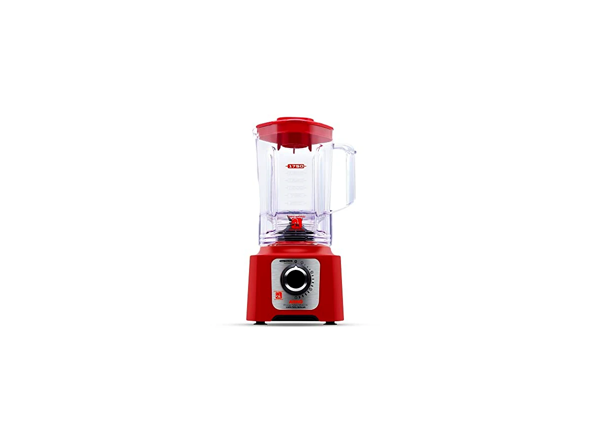 Liquidificador Arno Power Max 1400W Limpa Fácil LN56, 15 Velocidades, Copo SAN 3,1L, Vermelho