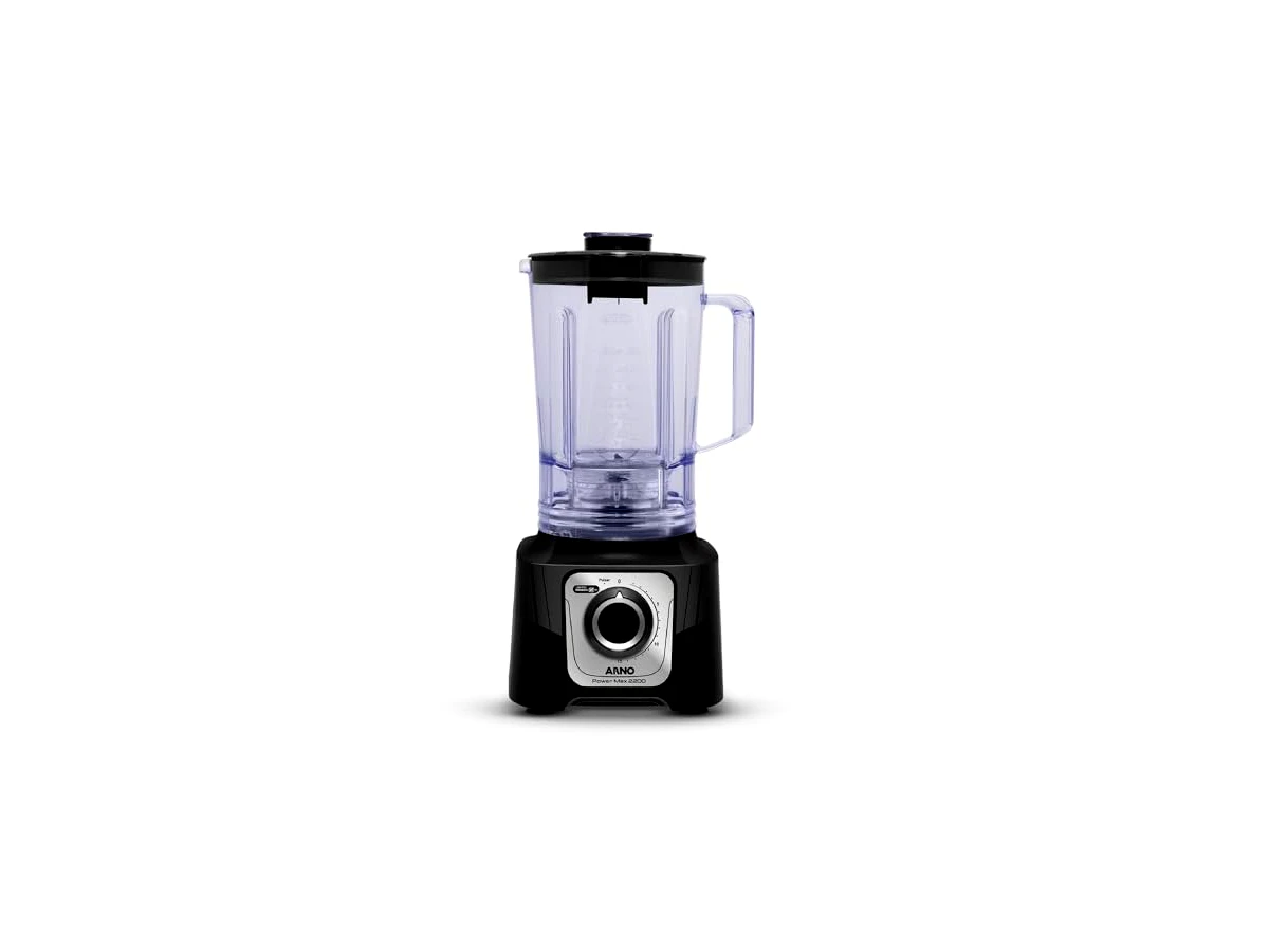 Liquidificador Arno Power Max 2200 LN66 Preto, com 6 Lâminas Powelix Pro, 3,1L de Capacidade, 15 Velocidades e Design Moderno