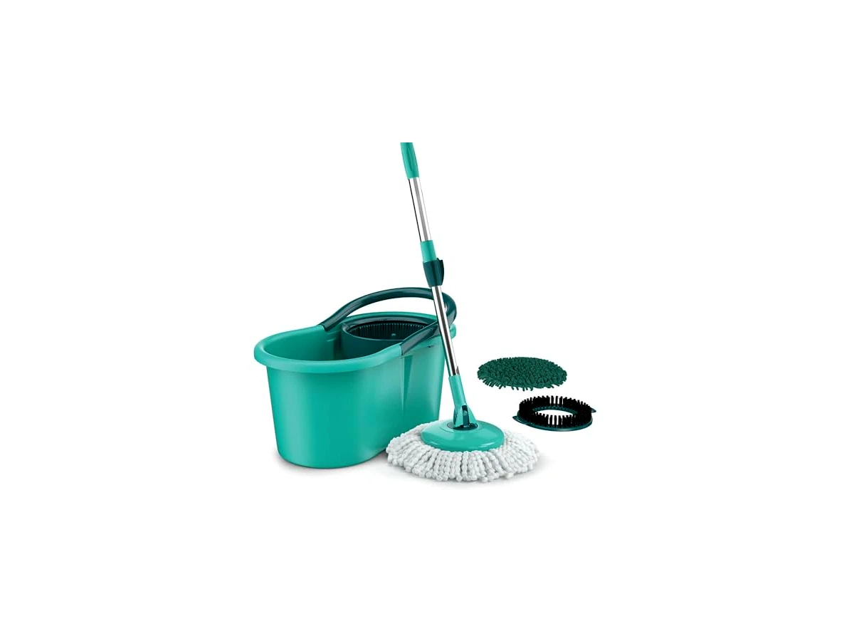 Mop Giratório 3 em 1 Flash Limp Balde 12 Litros com 3 Refis (Limpeza Pesada, Microfibra e Tira Pó) MOP8258
