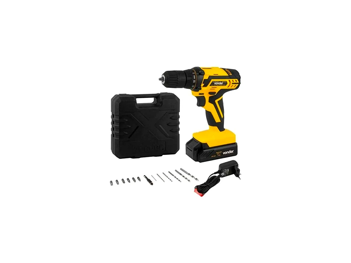 Furadeira e Parafusadeira a Bateria 12V Vonder PFV 012 com 1 Bateria e Carregador Bivolt
