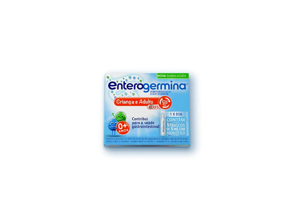Sanofi Enterogermina Plus Bacillus clausii 4 Bilhões UFC 5 Flaconetes de 5ml