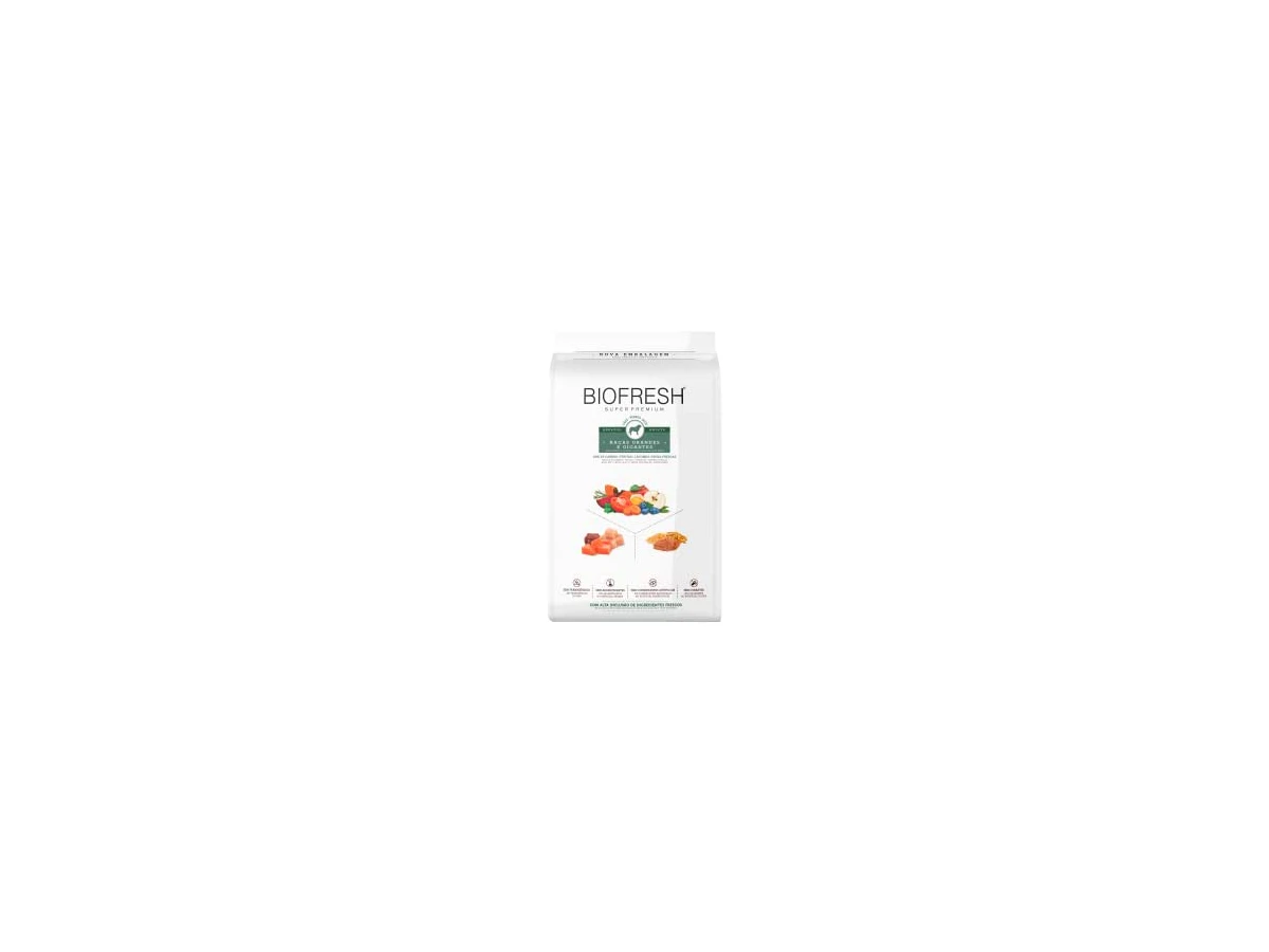BioFresh Super Premium Cães Adultos Raças Grandes e Gigantes Mix de Carnes, Frutas, Legumes e Ervas (15kg)