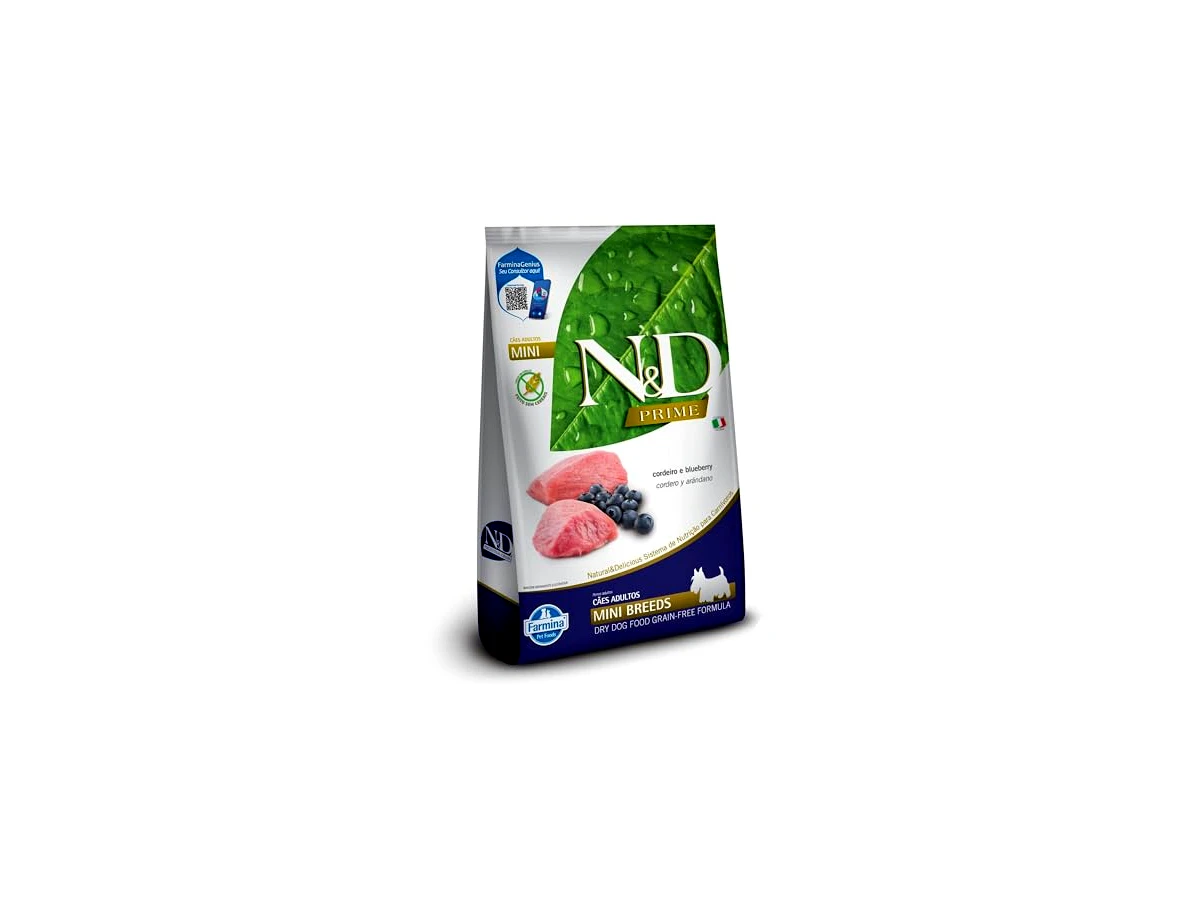 Ração Farmina N&D Prime Cordeiro e Mirtilo para Cães Adultos de Raças Pequenas - 2,5kg