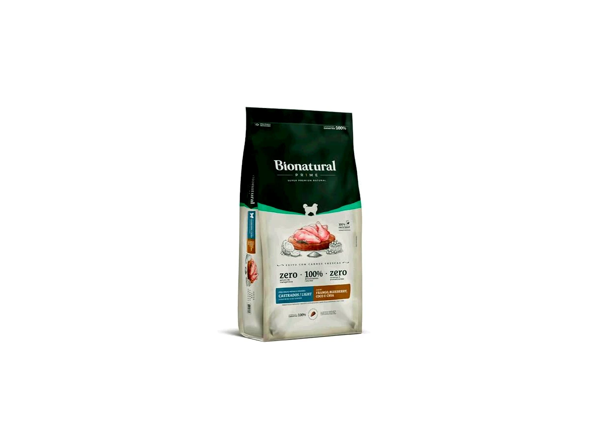 Bionatural Prime - Frango Cães De Raças Méd/Grand Castrados ou Light 15kg