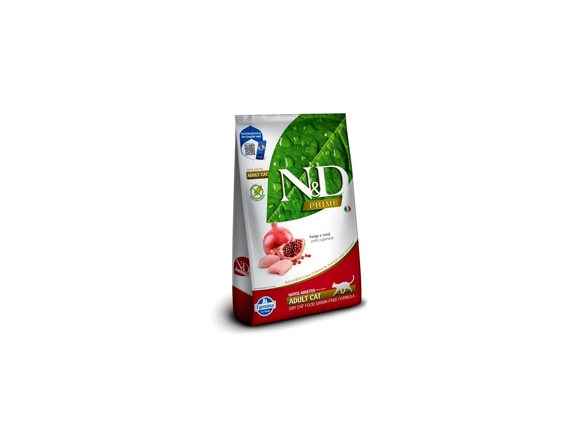 Ração Farmina N&D Prime Feline Adult Neutered Sabor Frango e Romã - 1,5kg