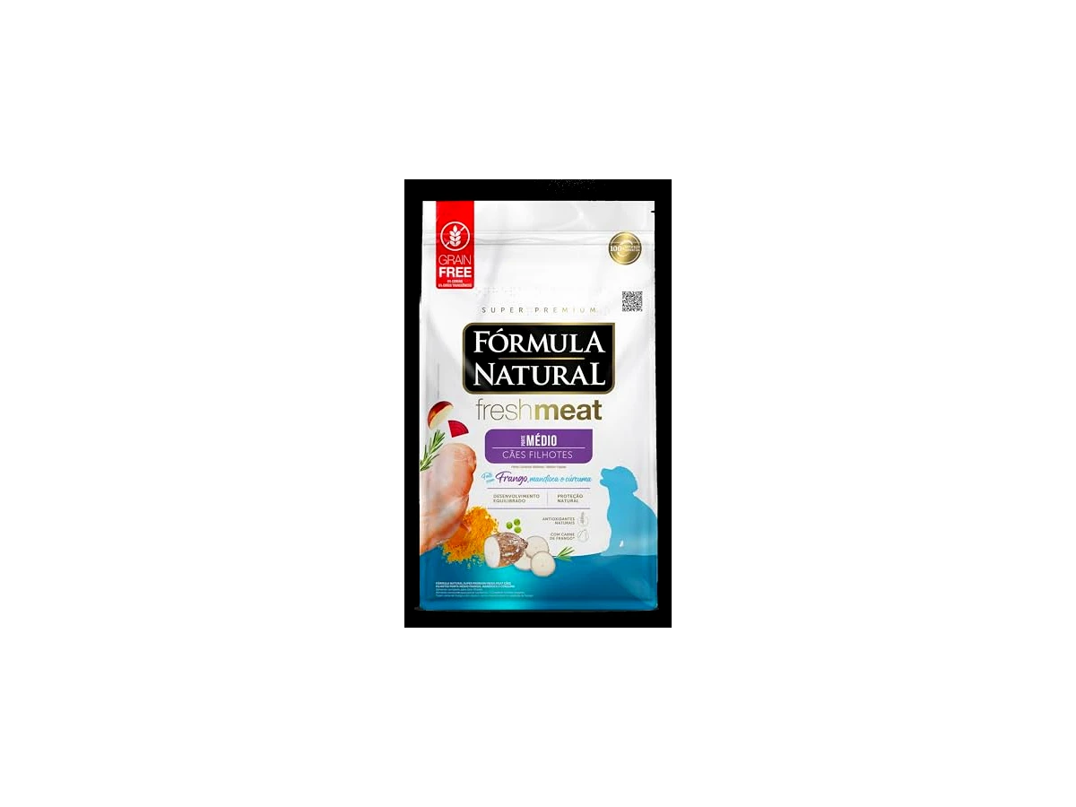 Ração Fórmula Natural Fresh Meat para Cães Adultos de Portes Grande e Gigante Sabor Cordeiro, Mandioca e Cúrcuma - 15kg