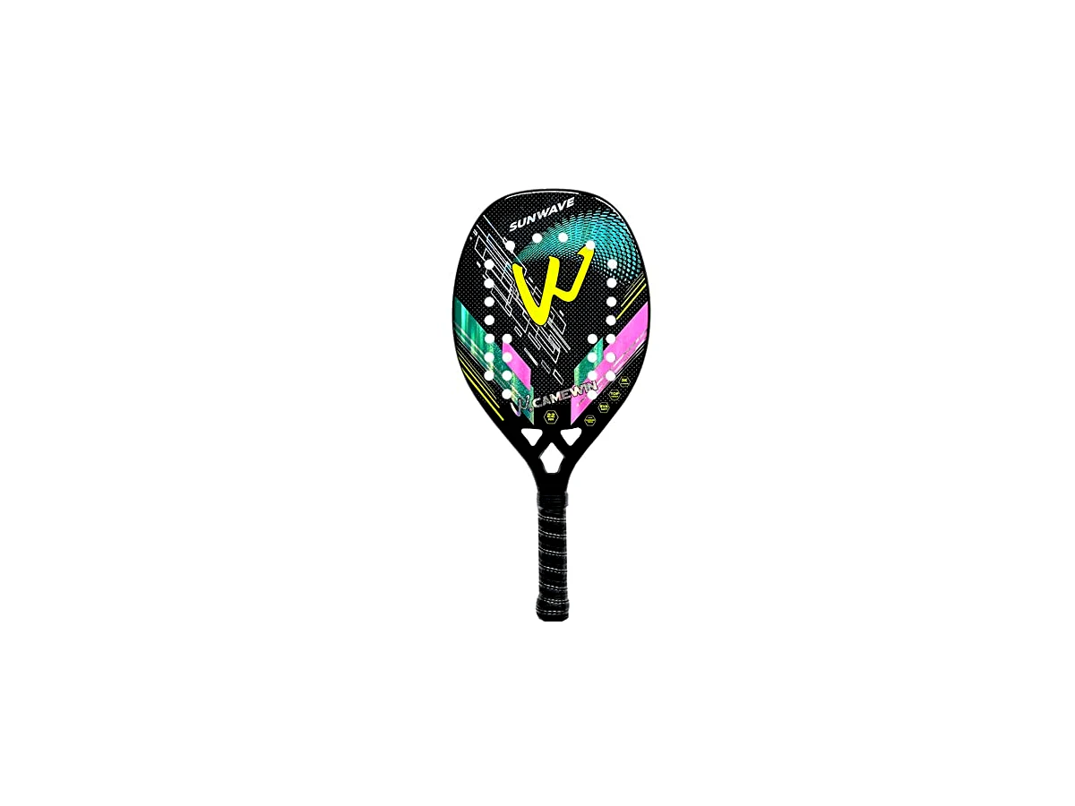 Raquete Tenis Praia Beach Tennis Camewin Carbono 3k Sunwave Profissional Iniciante Intermediário