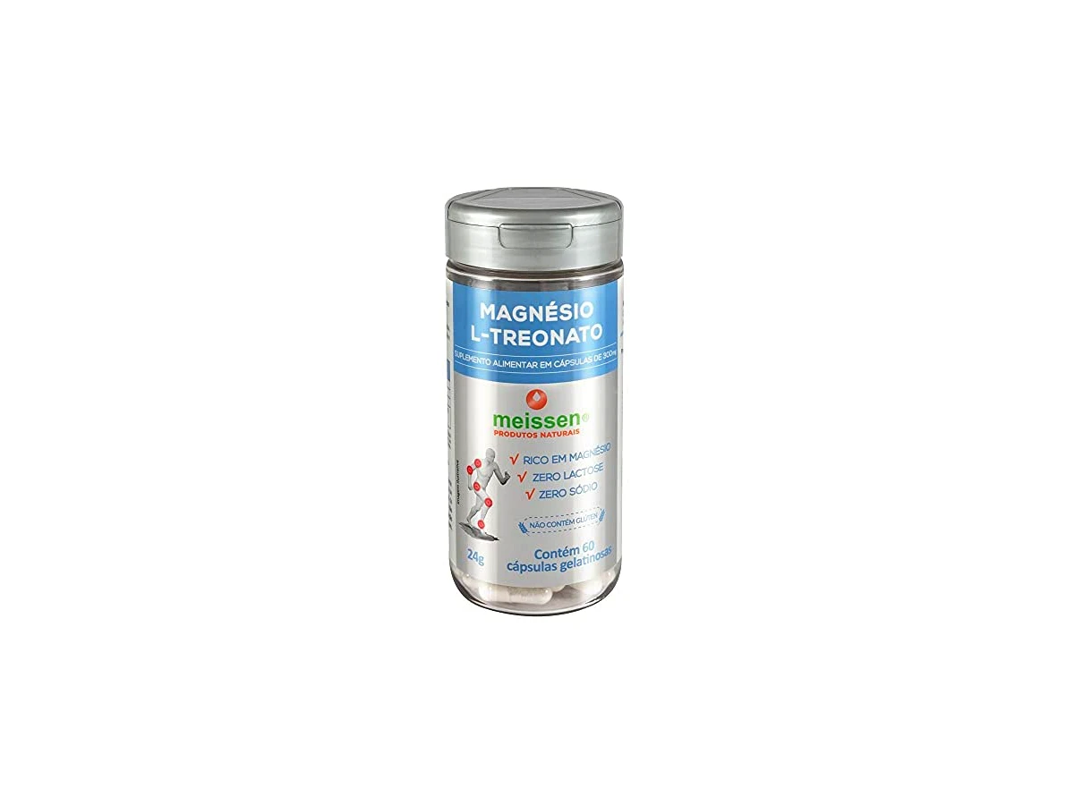 Magnésio L-Treonato 500mg 60 Cápsulas Vegetarianas - Meissen