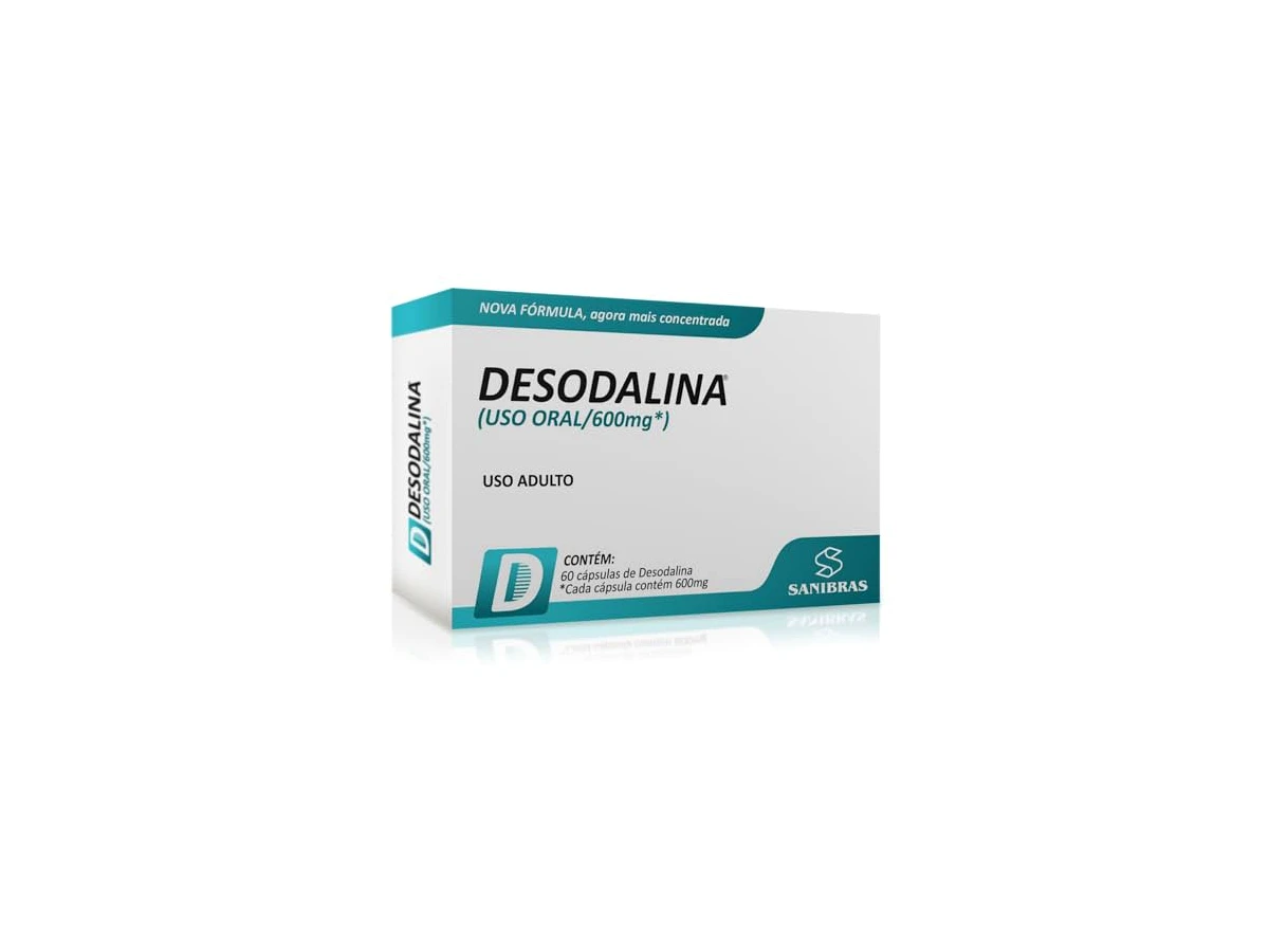 Emagrecedor Desodalina Seca Barriga (Inibidor de Apetite 600mg) 60 Cápsulas - Sanibras