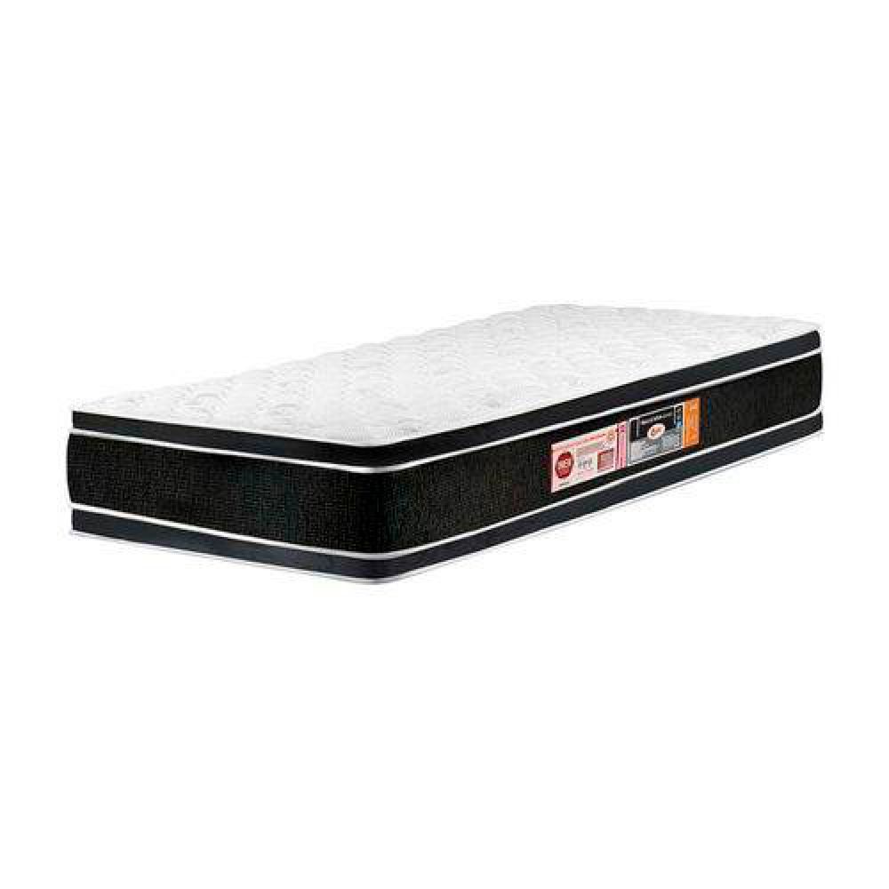 Colchao Solteiro Espuma D33 Castor Black White Double Face Selado
