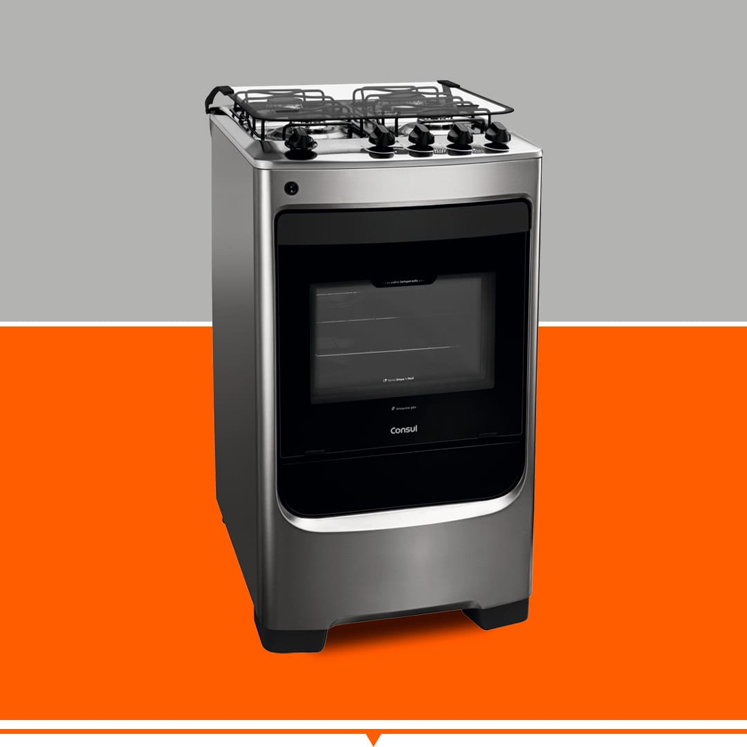 Fogao Consul 4 Bocas Inox com Timer Touch CFO4NAR