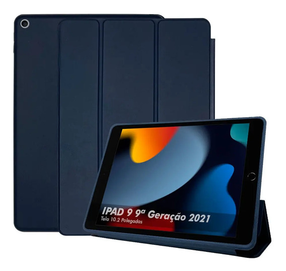 Capa Smart Folio Magnetica com Porta Caneta Apple Pencil iPad 9